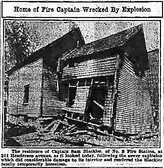 Ottawa sewer explosion - May 29, 1929: