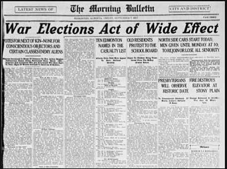 Wartime Elections Act (+1  ! &)