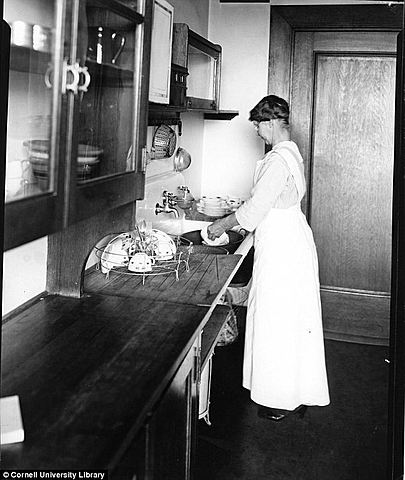 Housewives getting new appliances to help with their workload. (1)