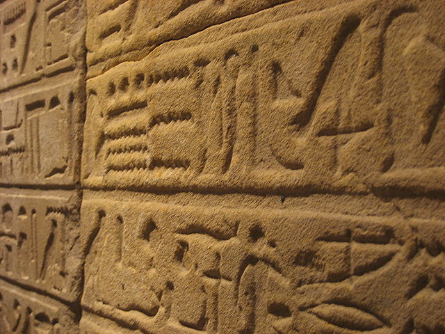 Se observan en jeroglíficos animales domesticados