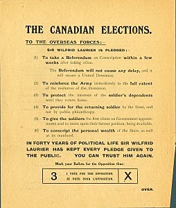 Wartime Elections Act (Social Change) (+1)