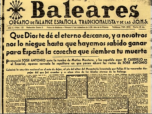 Funerales en Memoria de José Antonio Primo de Rivera