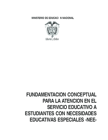 Guía N˚ 12 “Fundamentación conceptual para la atención en el servicio educativo a estudiantes con N.E.E.”