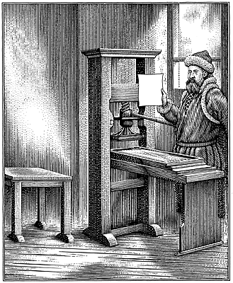 Invención prensa de imprenta