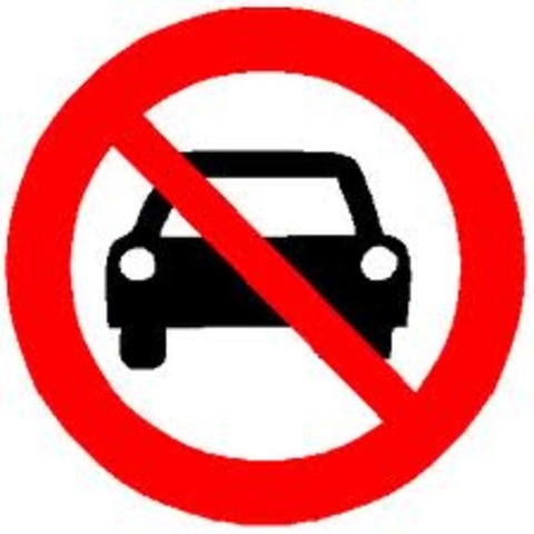 Install "No Vehicle" Signs