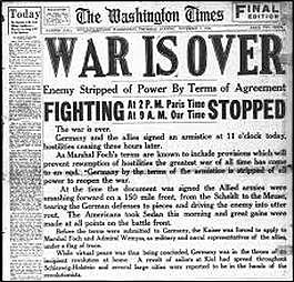 The end of wold war 1