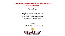 Timeline: Principios Conceptuales de las Pedagogías Critica