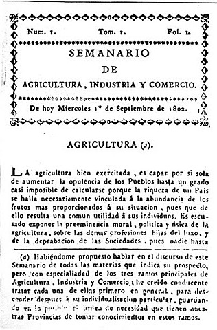 El Semanario de Agricultura, Industria y Comercio
