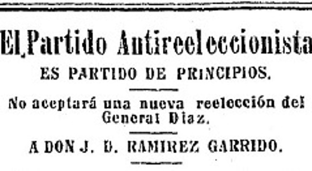 CANDIDATO ANTI-REELECCIONISTA.