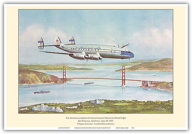 First round the world comercial flight