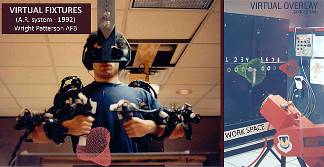 The first functioning AR Augmented Reality systems by Louis Rosenberg