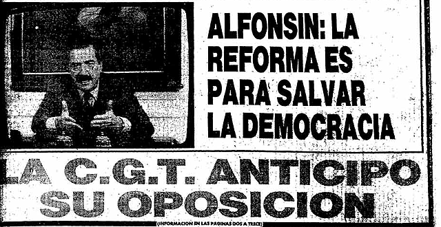 INTENTO DE REFORMA DEL ESTADO