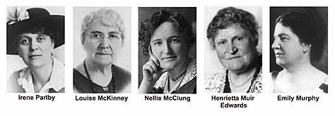 Emily Murphy and the Famous Five (+2)