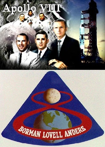 Första människorna vid månen