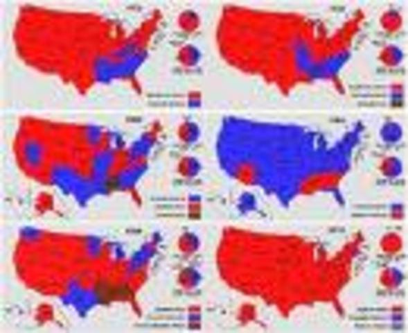 Conservative Republicans sweep the historic 1980 election.