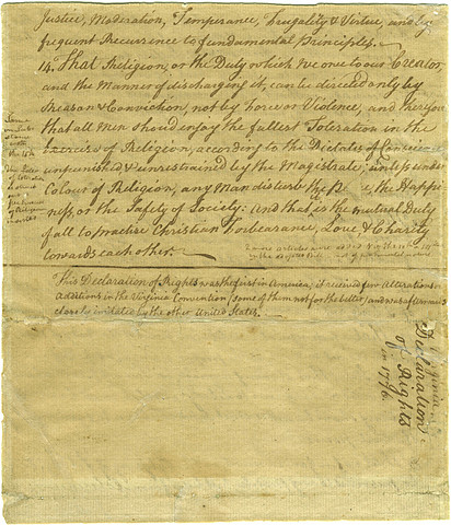The Virginia Declaration of Rights