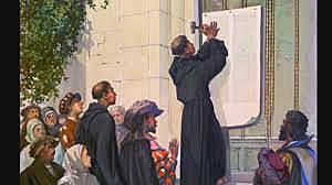 Lutero ffigge le sue 95 tesi