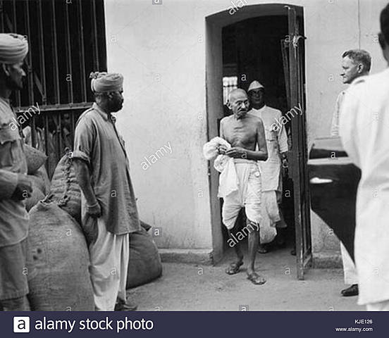 Mahatma Gandhi en la cárcel