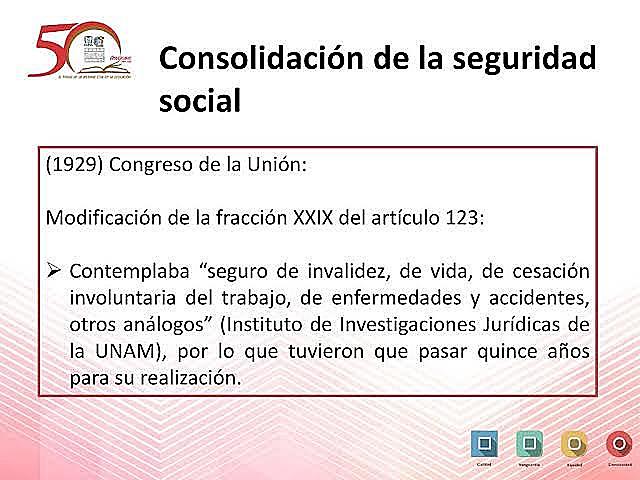 Modificación del artículo 123 fracción XXIX