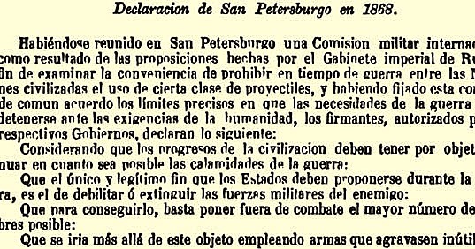 DECLARACIÓN DE SAN PETERSBURGO