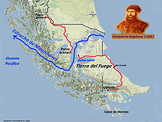 Magellano scopre il passaggio per il Pacifico