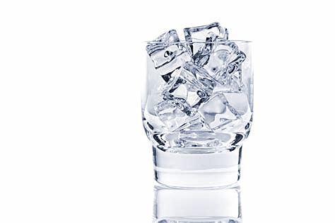 H2O as a solid (ice)