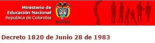 Decreto 1820 de 1983