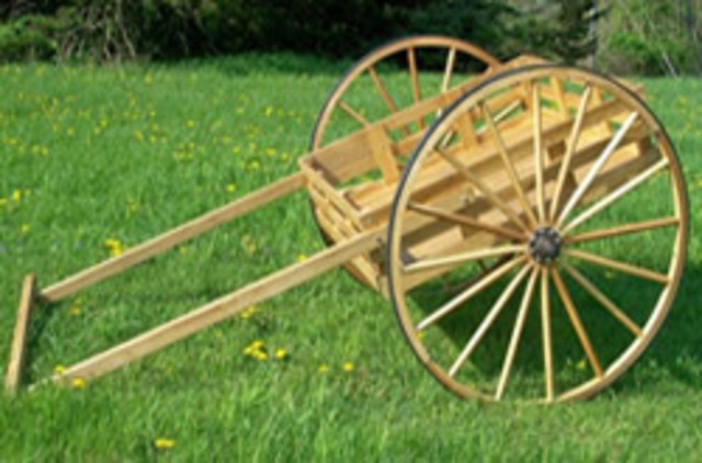 Handcarts are used by the pioneers traveling to Utah