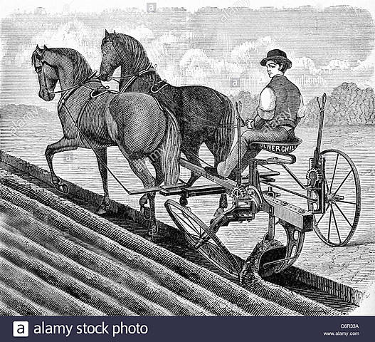 poniendo cosa al arado