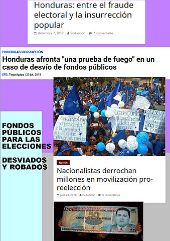 SAQUEO FONDOS PÚBLICOS DE LAS ELECCIONES/FRAUDE ELECTORAL