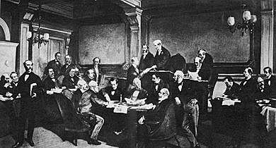 La firma del Convenio de Ginebra