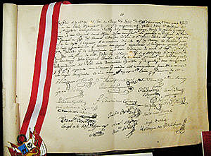 Se firma el Acta de Lima entre Ulloa y Viteri