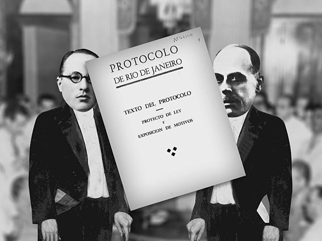 El 26 de febrero de 1942 el congreso peruano aprueba el protocolo firmado en Río de Janeiro.
