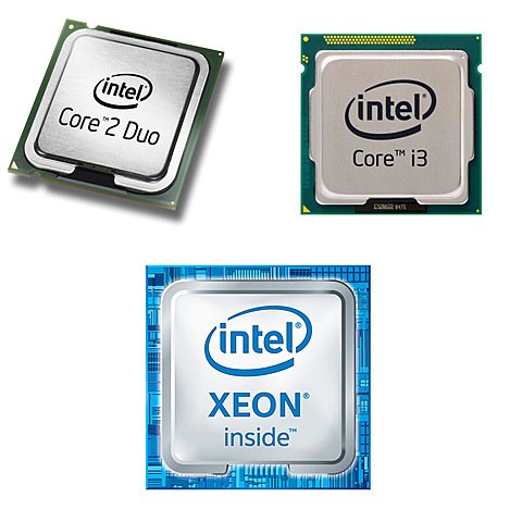 Intel Xeon Dual Core, Core 2 y Core 3