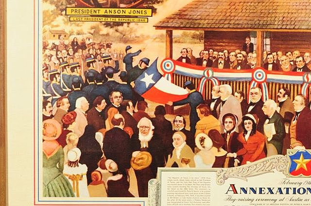 President Tyler signs annexation resolution.