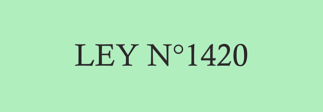 Ley N° 1420