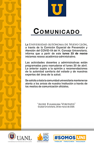 Inicia receso académico-administrativo en la UANL
