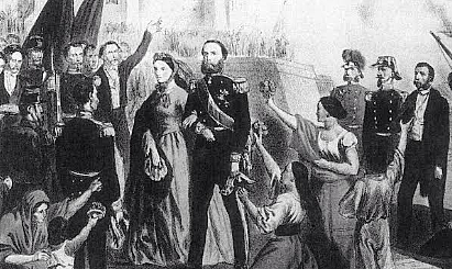 Llegada de maximiliano y Carlota México