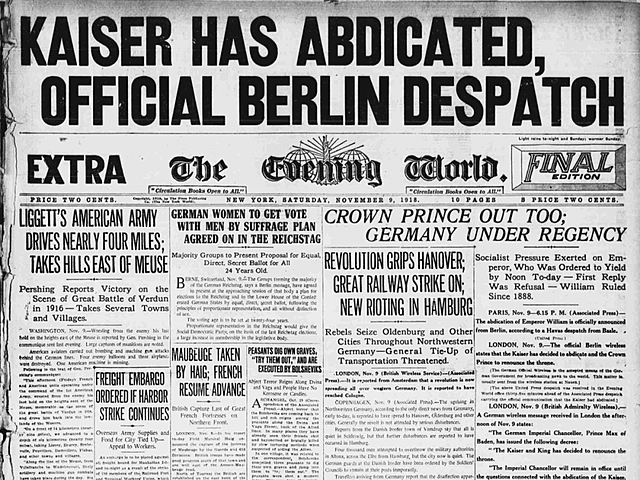 Abdication of Kaiser Wilhelm II