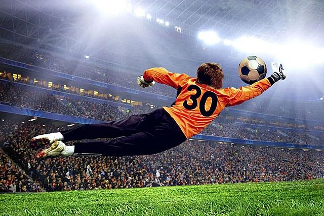 Camus como portero de fútbol