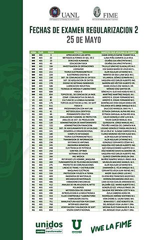 Se aplica examen de regularización de forma viertual