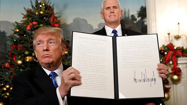 Donald Trump anuncia que Estados Unidos reconoce oficialmente a Jerusalén como la capital de Israel