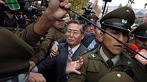 Rechazo a la presencia de Fujimori en Chile