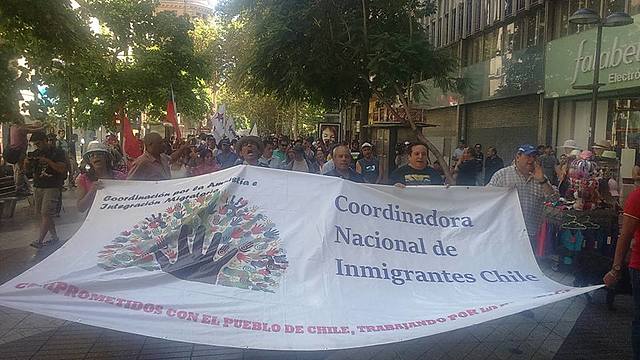 “Marcha nacional inmigrante” con el apoyo de organizaciones chilenas