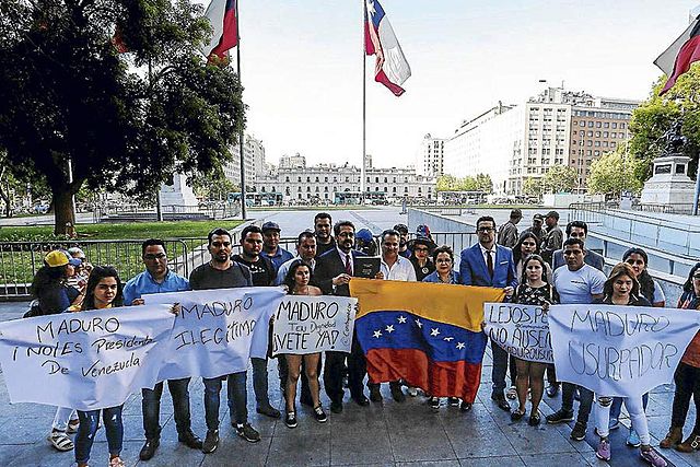Venezolanos en Chile se manifestaron contra el gobierno venezolano
