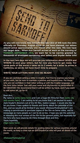 Send To Sarnoff Letter Writing Campaign