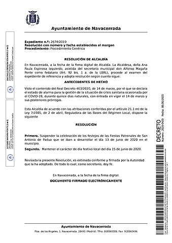 Fiestas Patronales de San Antonio de Padua