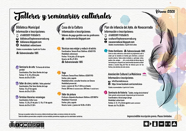 Talleres y seminarios culturales