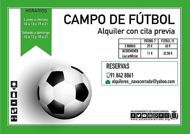 ALQUILER CAMPO DE FÚTBOL