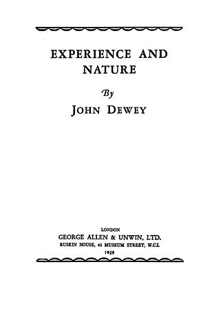 Experience and Nature